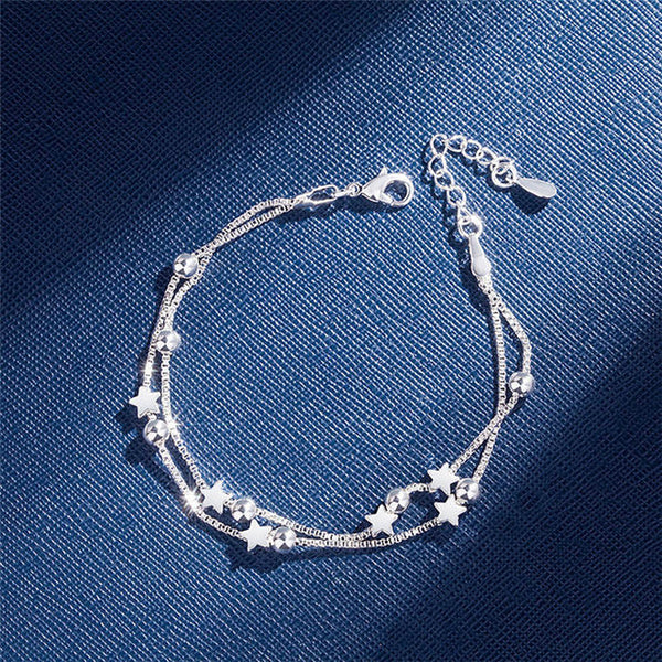 ◎D moment ◎ (925 silver) Velora layered two-line silver br a5ca77febc33466eafce0f1ec11098